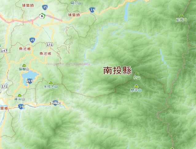 台灣通用電子地圖示意圖